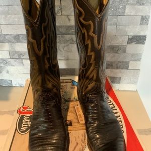 Justin Brown Lizard Boots